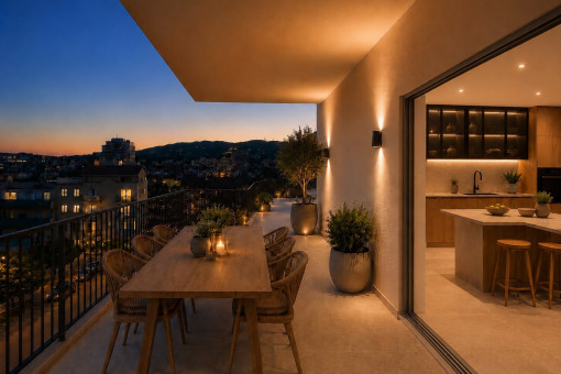 Big terrace on the living area