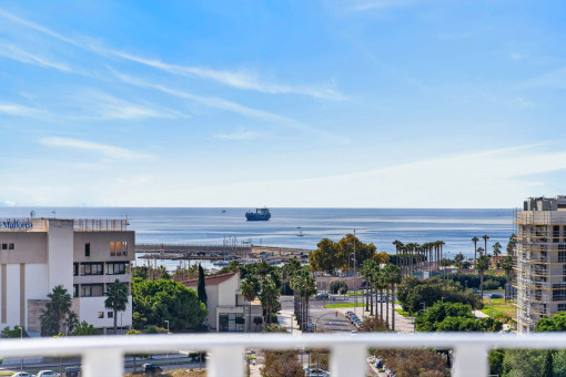 Rooftop terrace with sea views