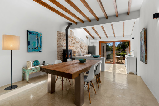 Dining Area with Garden Views