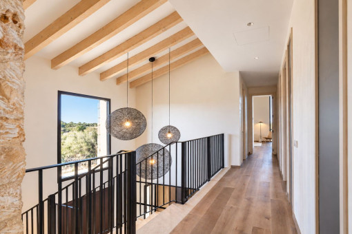 Elegant Open Staircase Bathed in natural light