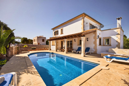 Large swimming pool next to the terrace