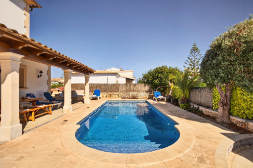 Large swimming pool next to the terrace